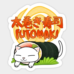 Chubby Cat Futomaki Sushi Sticker